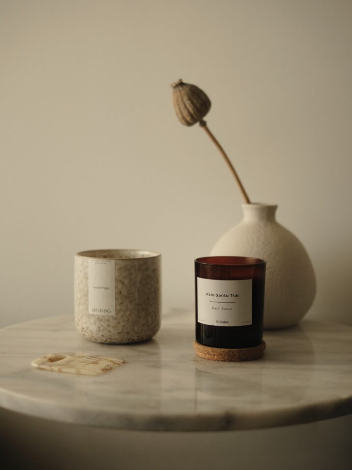 Duftlys i glas og keramik